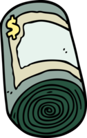 cartoon roll of money png