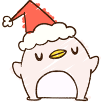 disegno di gesso del pinguino di natale png