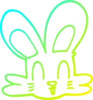 verkoudheid helling lijn tekening van een tekenfilm schattig konijn png