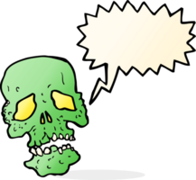 cartoon skull with speech bubble png