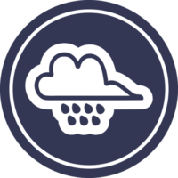 rain cloud circular icon symbol png