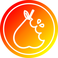 saftig Birne kreisförmig Symbol mit warm Gradient Fertig png