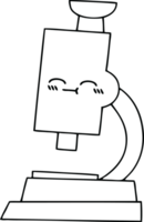 line drawing cartoon of a microscope png