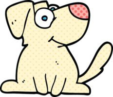 comic book style cartoon happy dog png