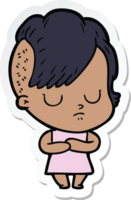 sticker of a cartoon woman png