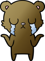 ours de dessin animé qui pleure png