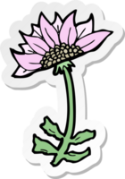 sticker of a cartoon flower png