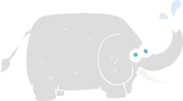 flat color illustration of elephant png