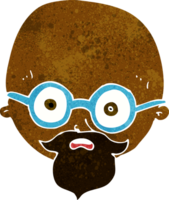 cartoon shocked man with beard png