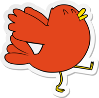 distressed sticker of a Cartoon Bird png