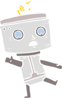 flat color style cartoon robot png