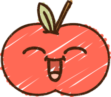 dibujo de tiza de manzana png