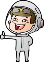 astronauta rindo dos desenhos animados png