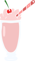 cartoon milkshake in effen kleur png