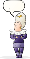 femme aristocratique de dessin animé avec bulle de dialogue png