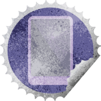 broken electronic tablet   round sticker stamp png