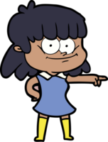 cartoon girl smiling png