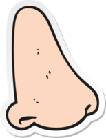 sticker of a cartoon human nose png
