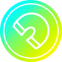 traditioneel magneet circulaire icoon met koel helling af hebben png