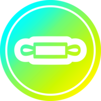 rollend pin circulaire icoon met koel helling af hebben png