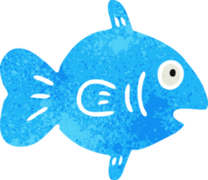 mano disegnato retrò cartone animato scarabocchio di un' marino pesce png