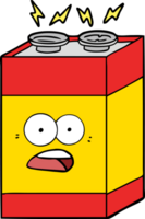 cartoon shocked battery png