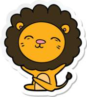 sticker of a cartoon lion png