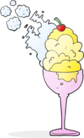 hand drawn cartoon cold ice cream png