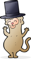 cartoon monkey wearing top hat png