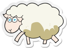 sticker of a cartoon muddy sheep png