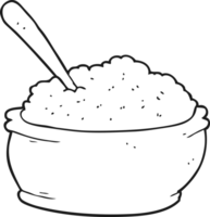 hand drawn black and white cartoon sugar bowl png