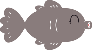 mão desenhado peculiar desenho animado peixe png