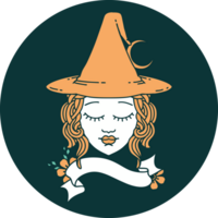 icon of human witch character face png