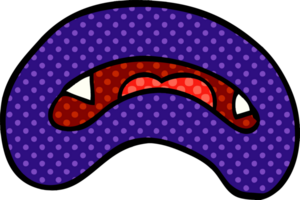 cartoon doodle vampire mouth png