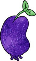 hand drawn textured cartoon of a sprouting bean png