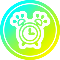 Klingeln Alarm Uhr kreisförmig Symbol mit cool Gradient Fertig png