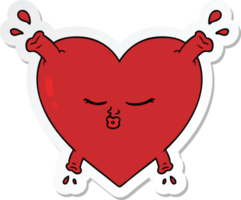 pegatina de un corazón de dibujos animados png