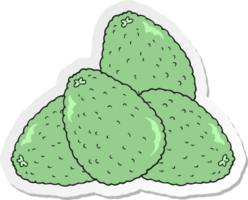 sticker of a cartoon avocados png