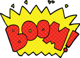 comic book style cartoon word boom png