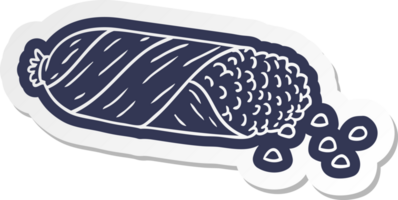 cartoon sticker of fresh corn on the cob png