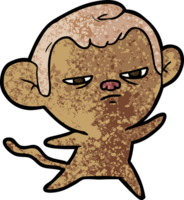 singe agacé de dessin animé png