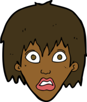 cartoon frightened woman png