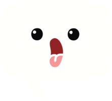 flat color retro cartoon of a speech bubble png