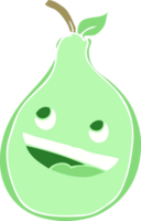 flat color illustration of pear png