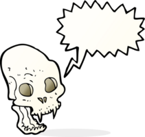 cartoon spooky vampire skull with speech bubble png