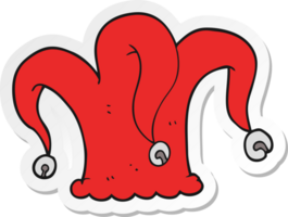 sticker of a cartoon jester hat png