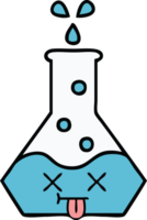 cute cartoon of a science beaker png