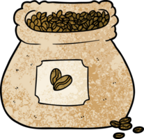 cartoon sack of coffee beans png