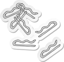 sticker of a cartoon hair clips png