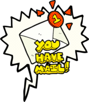 hand drawn comic book speech bubble cartoon email png